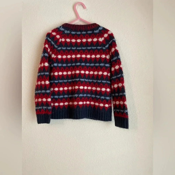 Joe Fresh toddler girls button down red and blue sweater size 4 - Picture 4 of 5